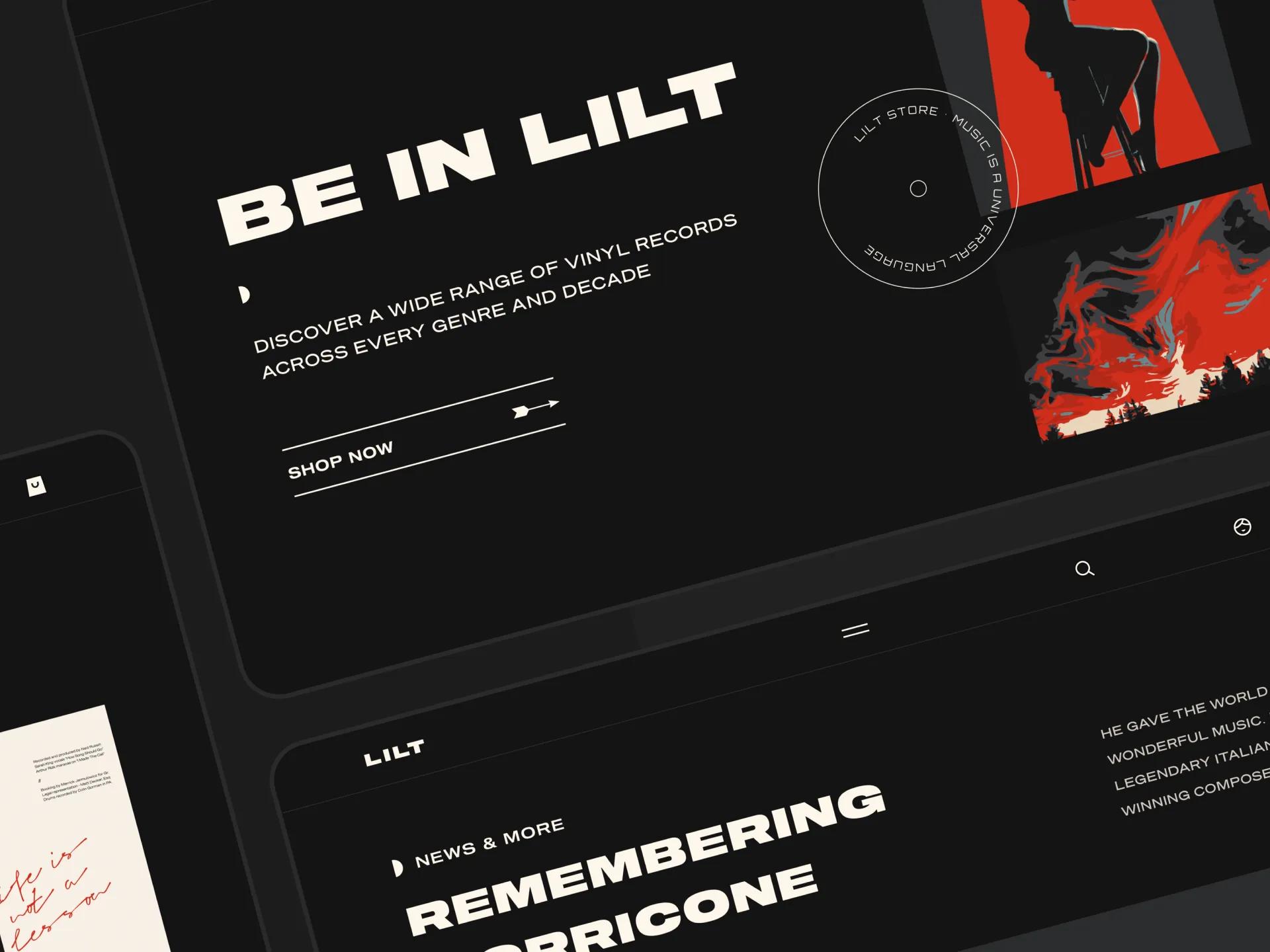 Vinyl record store brand identity