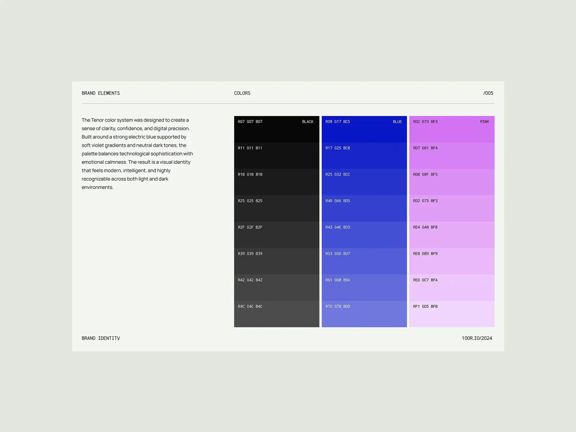 Outcome — core palette