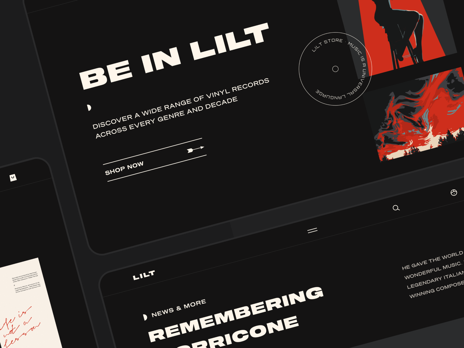 Vinyl record store brand identity