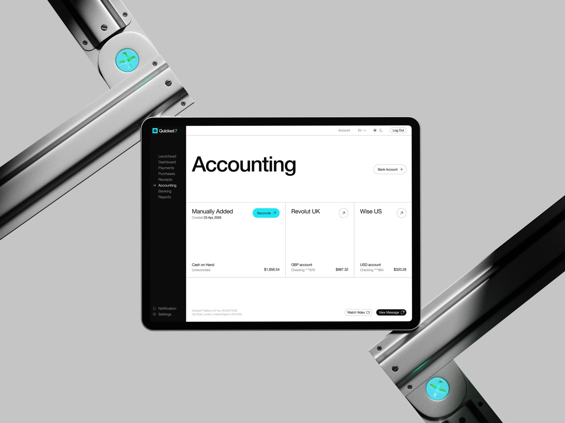 Accounting platform in production use across both customer segments