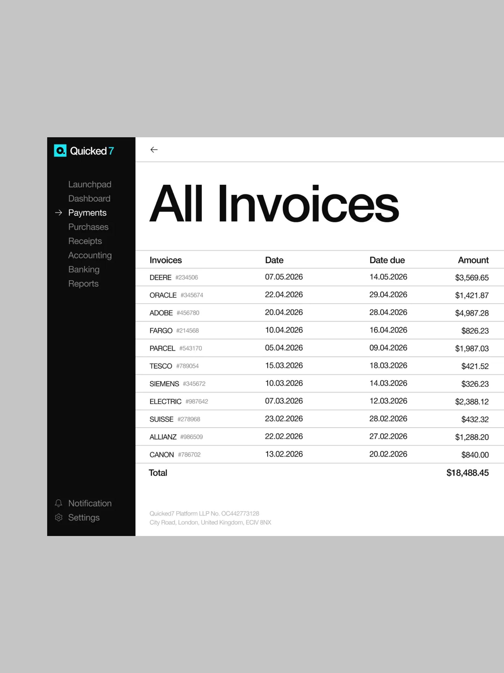 Payment tracking with automated reminder cadence and dispute states