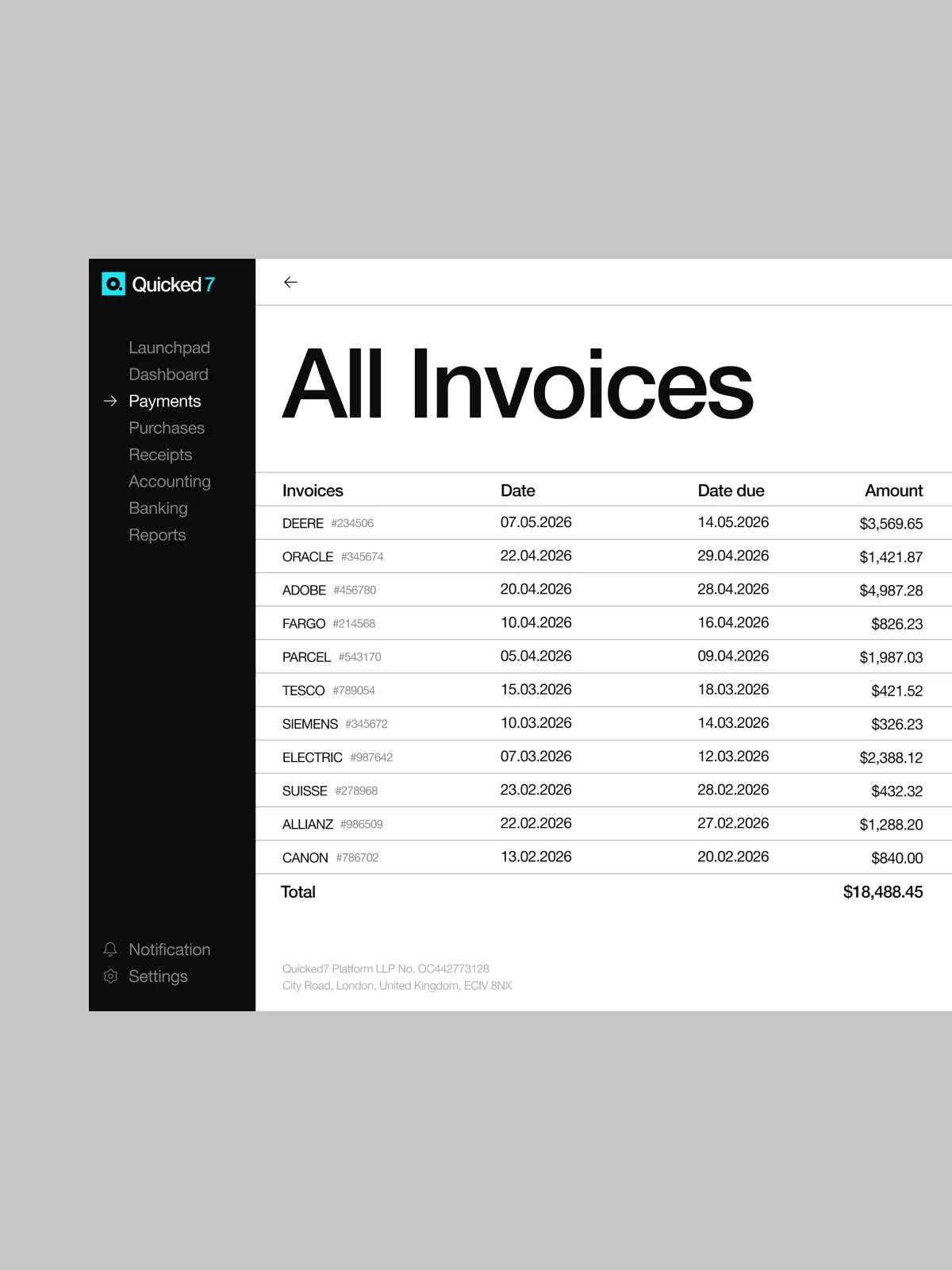 Payment tracking with automated reminder cadence and dispute states
