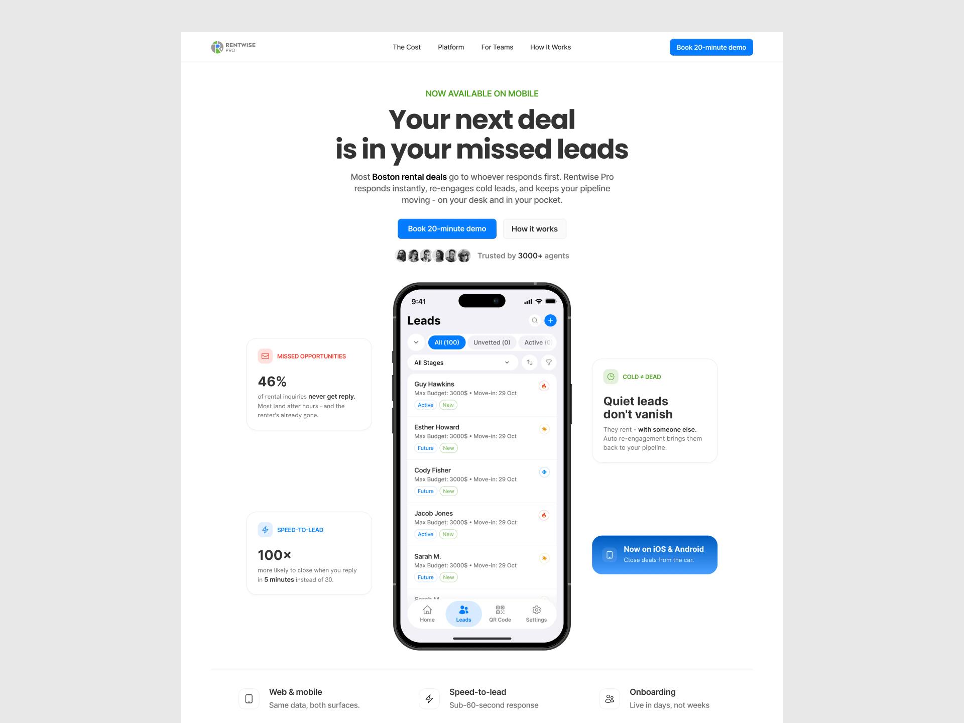 One connected pipeline from first search through to post-move support