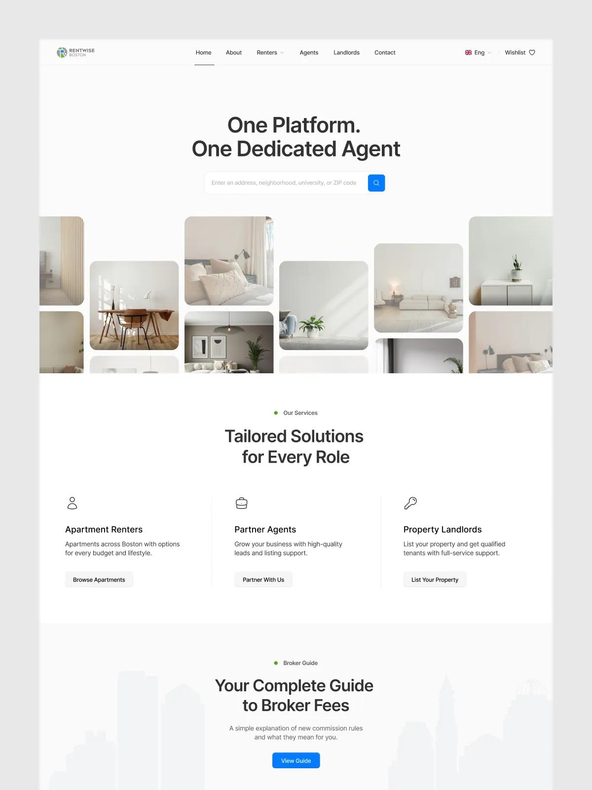 Rebuilt marketing site organised around Boston neighbourhoods