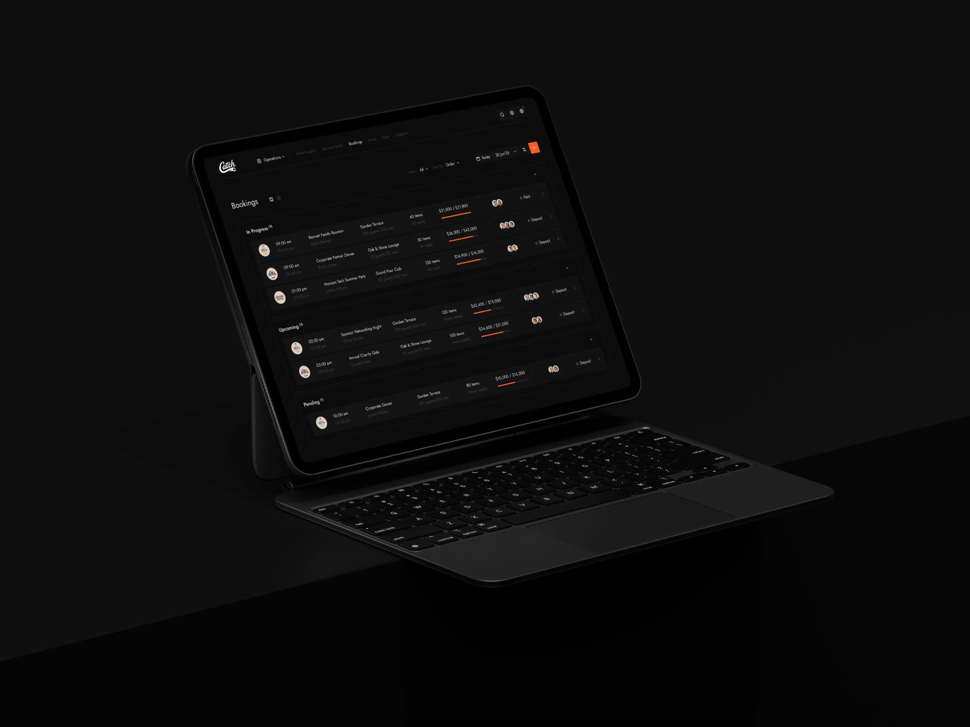 Catch brand and UX system spanning product, UI, and marketing site